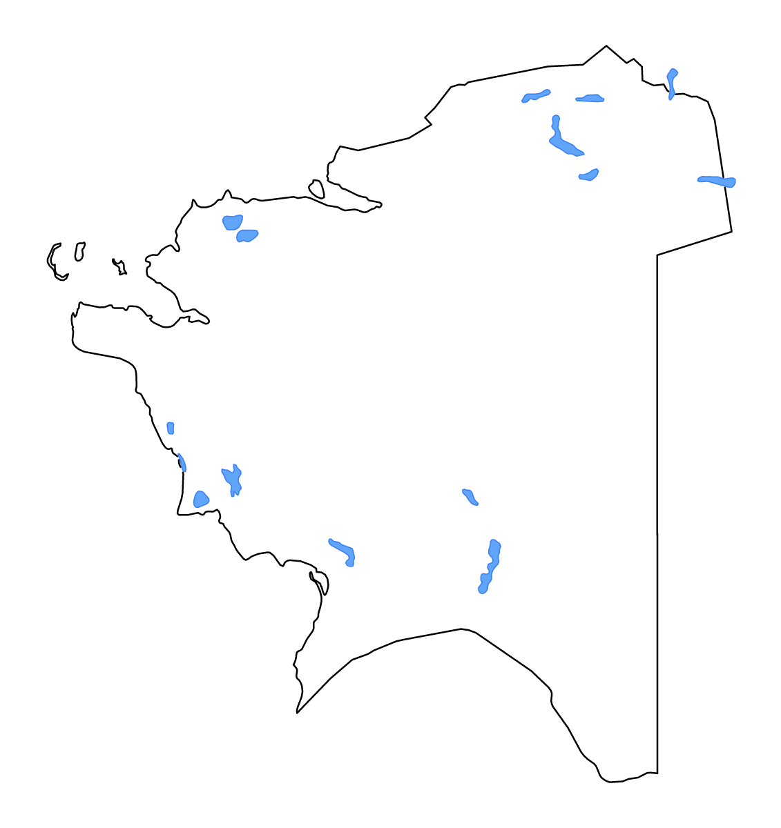 Carte de contour de Mangystau, Kazakhstan avec lacs.