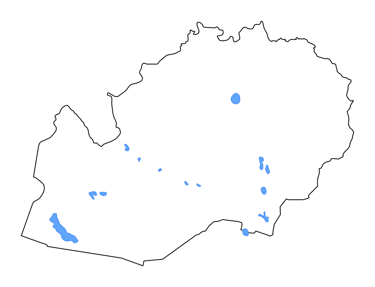 Mapa de contorno de West Kazakhstan, Kazakhstan con lagos y ríos.