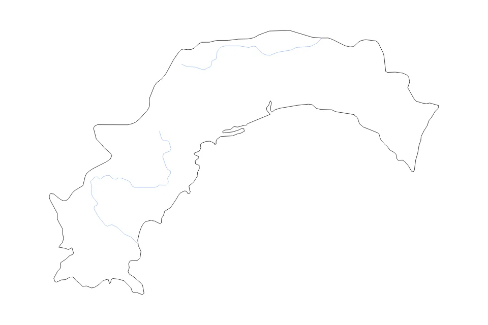 Vista previa del mapa de contorno de Kochi