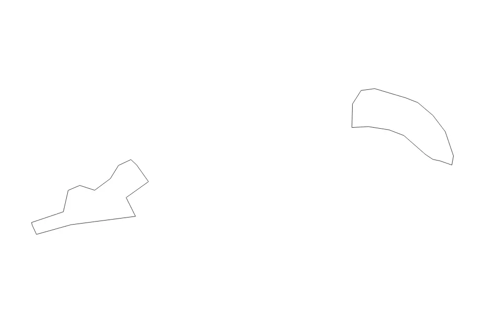 Outline map of Capital, Kuwait with subdivision borders.