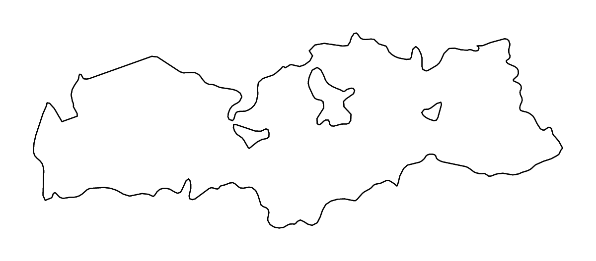 Carte de contour de Batken, Kyrgyzstan avec rivières.