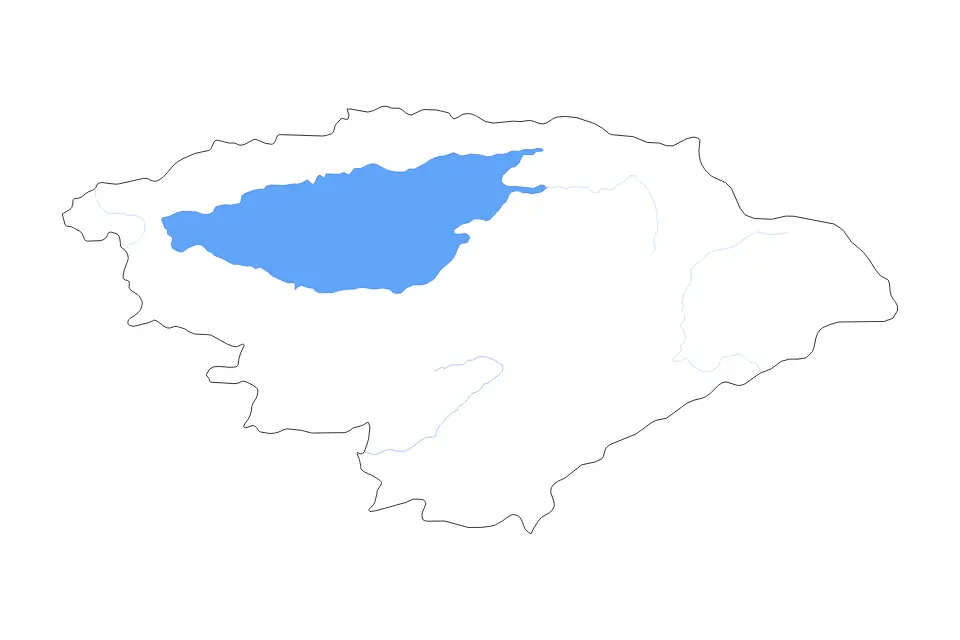 Aperçu de la carte de contour de Issyk-Kul