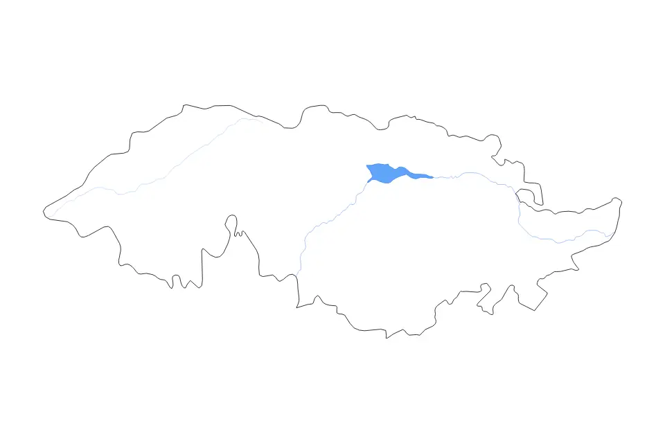 Mapa de Jalal-Abad, Kyrgyzstan de tipo contorno, lagos y ríos para Asia, con contorno, lagos y ríos con elementos de agua como Toktogul Suu Saktagychy.