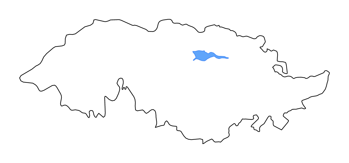 Mapa de contorno de Jalal-Abad, Kyrgyzstan con lagos y ríos.