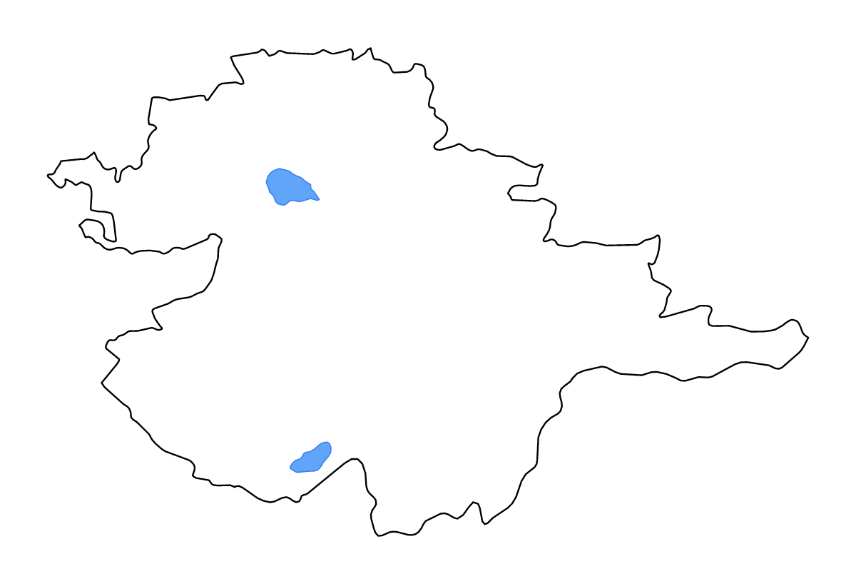 Mapa de contorno de Naryn, Kyrgyzstan con lagos y ríos.