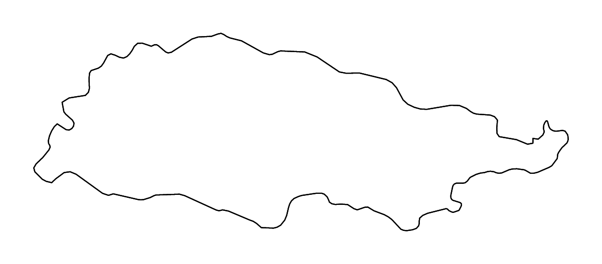 Mapa de contorno de Talas, Kyrgyzstan con ríos.
