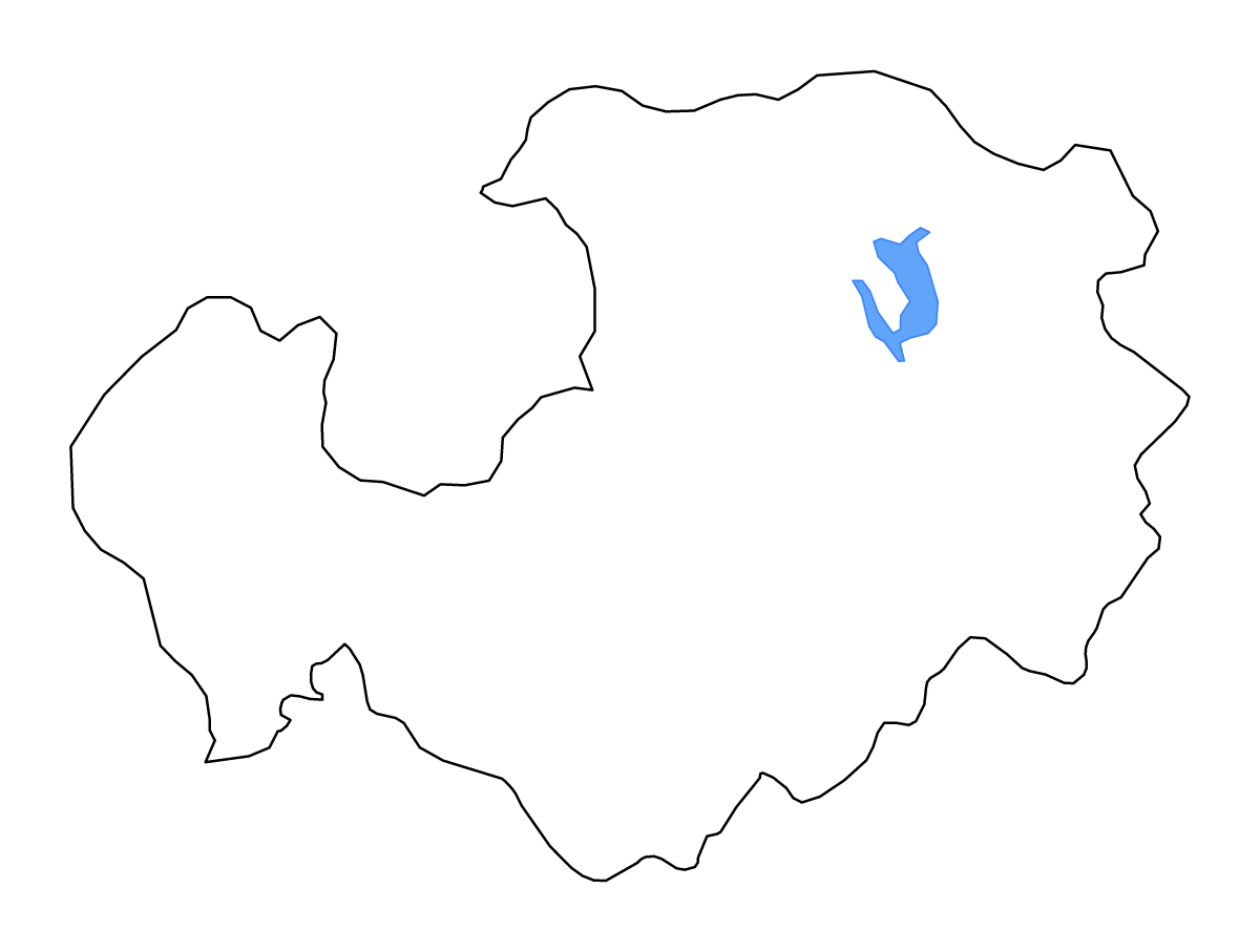 Carte de contour de Attapeu, Lao PDR avec lacs et rivières.