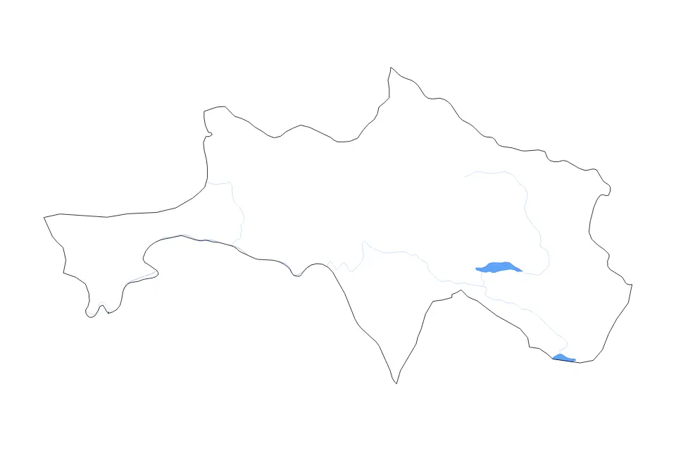 Carte de Bolikhamsai, Lao Pdr de type contour, lacs et rivières pour Asie, montrant contour, lacs et rivières avec des éléments hydrographiques comme Theun Douan et Nam Gnouang Reservoir.