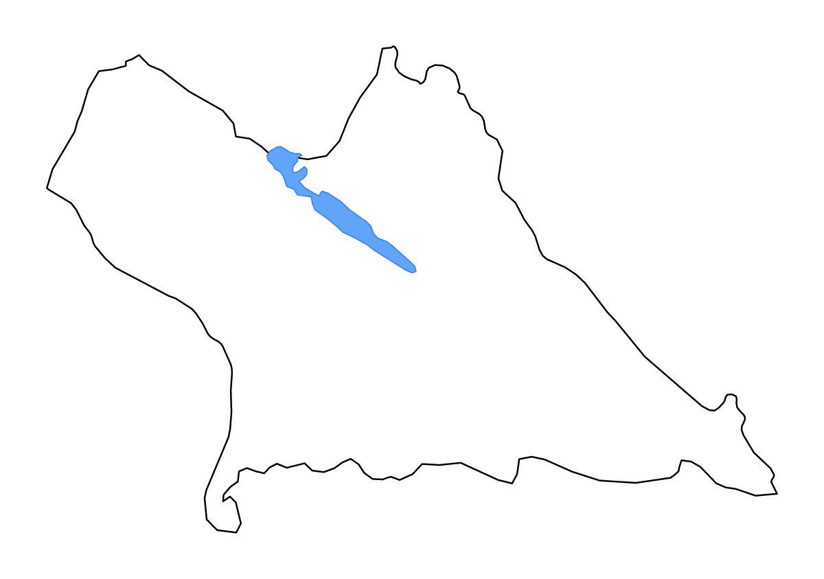 Carte de contour de Khammouane, Lao PDR avec lacs et rivières.