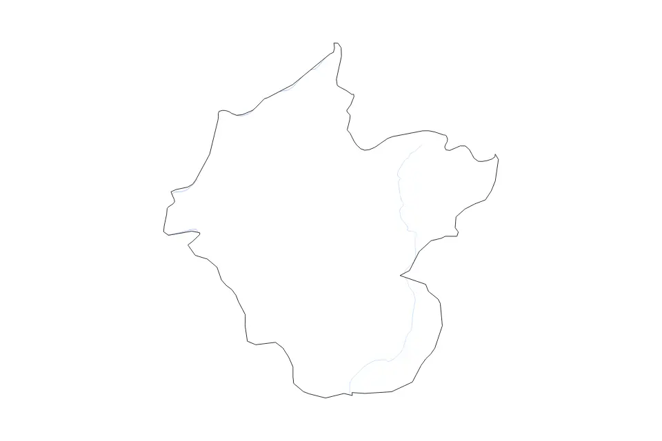 Carte de Luang Namtha, Lao Pdr de type contour et rivières pour Asie, montrant contour et rivières avec des limites nettes.