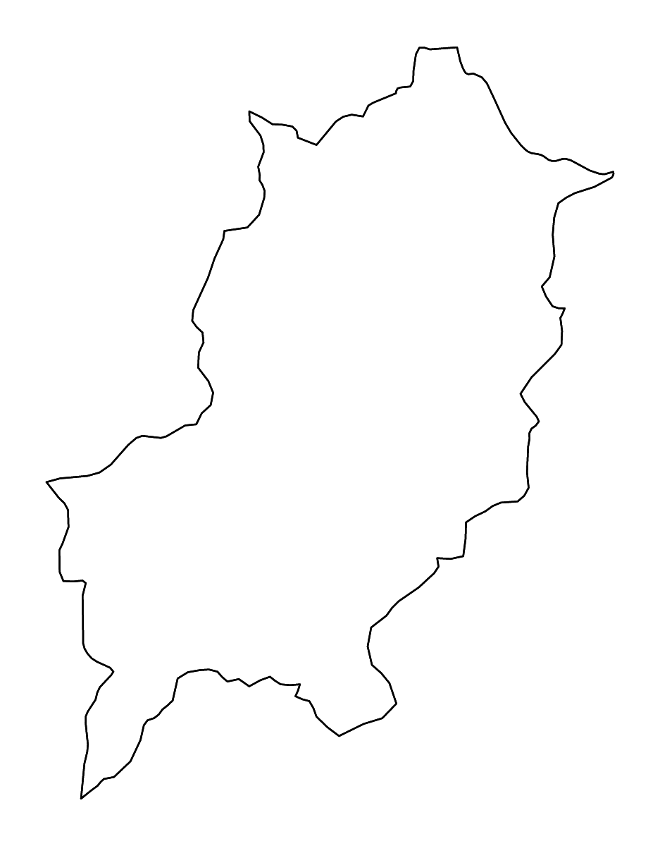 Carte de contour de Luang Prabang, Lao PDR avec rivières.