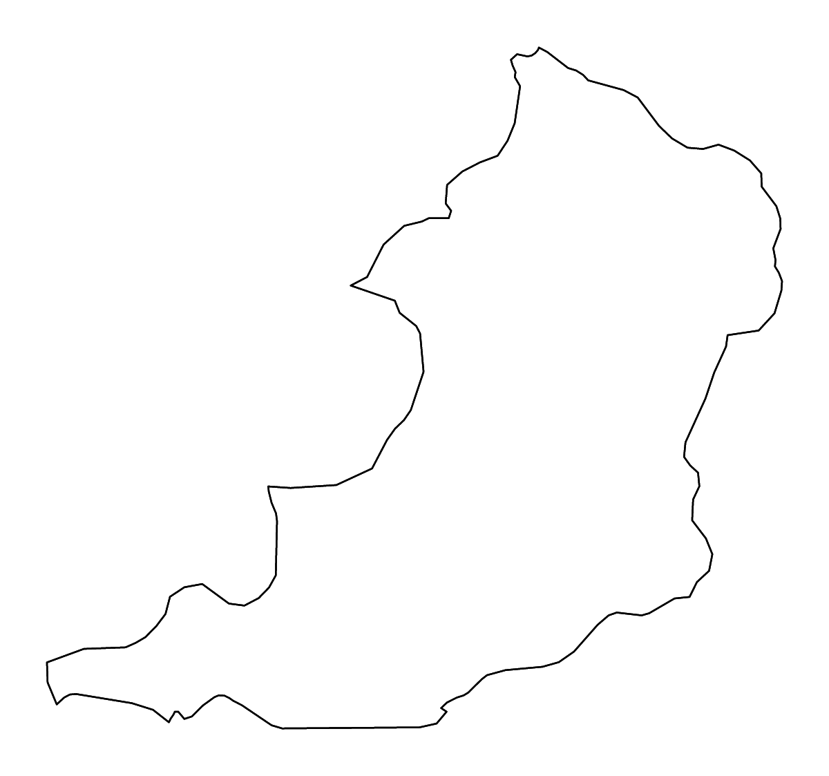 Carte de contour de Oudomxay, Lao PDR avec rivières.