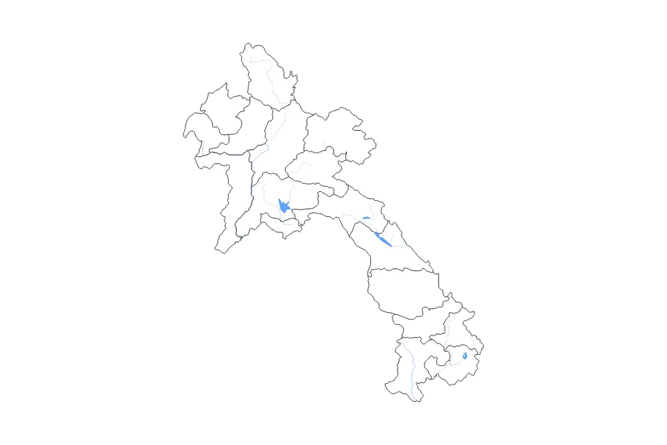 Vista previa del mapa de contorno de Lao PDR