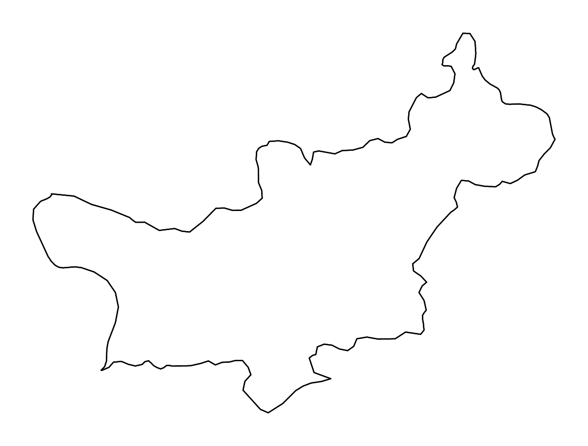 Mapa de contorno de Salavan, Lao PDR con ríos.