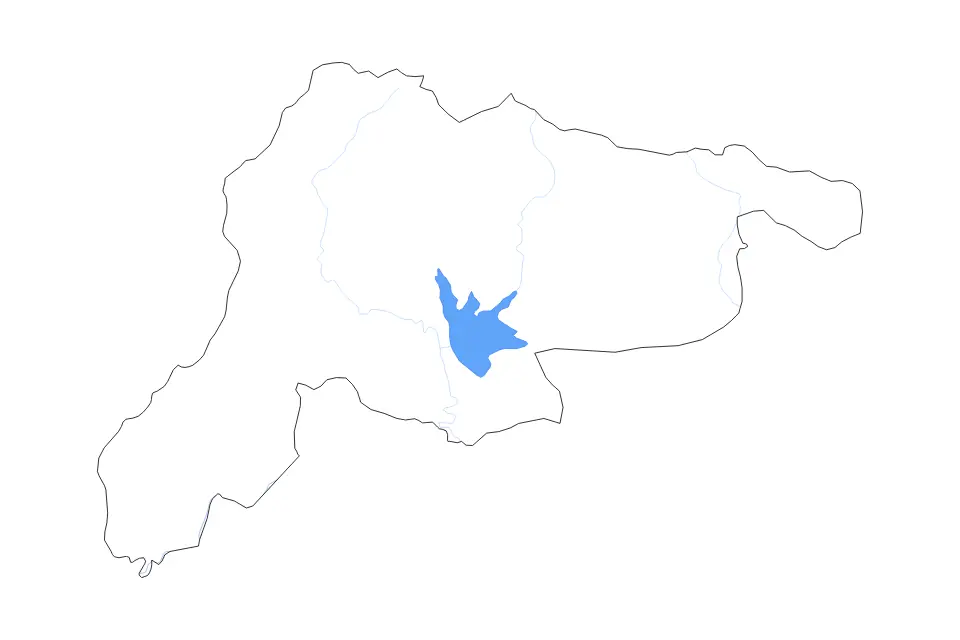 Mapa de Vientiane, Lao Pdr de tipo contorno, lagos y ríos para Asia, con contorno, lagos y ríos con elementos de agua como Angkep Nam Ngum.