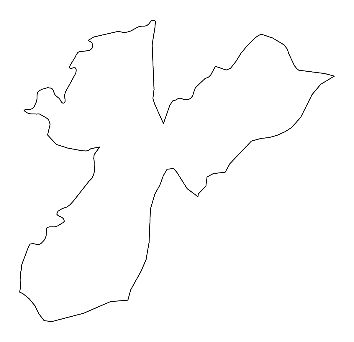 Carte de contour de Nabatieh, Lebanon avec rivières.