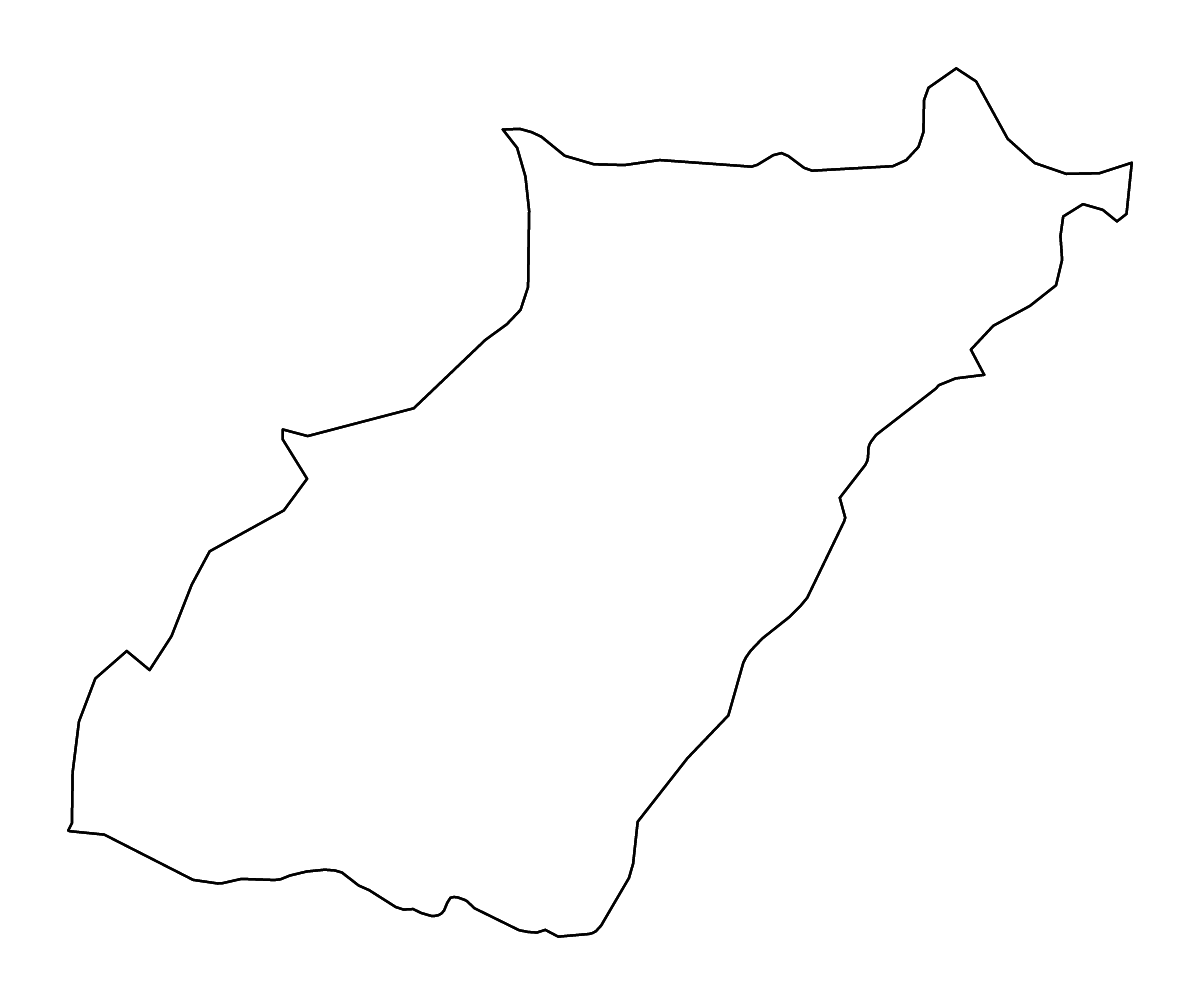 Mapa de contorno de North, Lebanon con ríos.