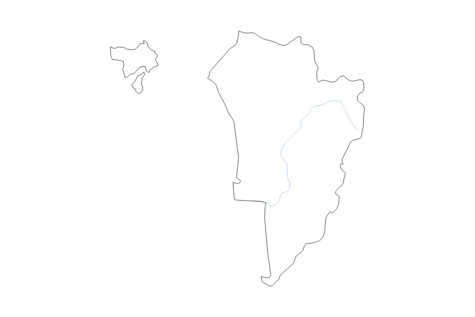 Carte de Kedah, Malaysia de type contour et rivières pour Asie, montrant contour et rivières avec des limites nettes.