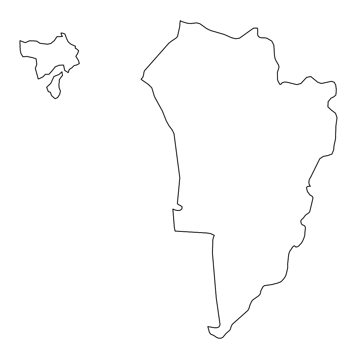 Carte de contour de Kedah, Malaysia avec rivières.