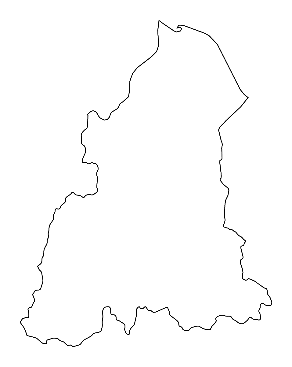 Carte de contour de Kelantan, Malaysia avec rivières.