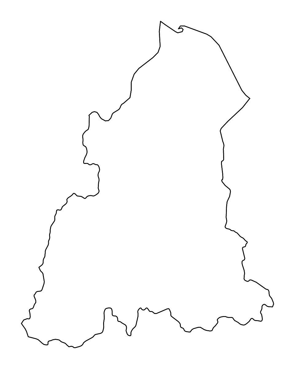 Carte de contour de Kelantan, Malaysia avec rivières.