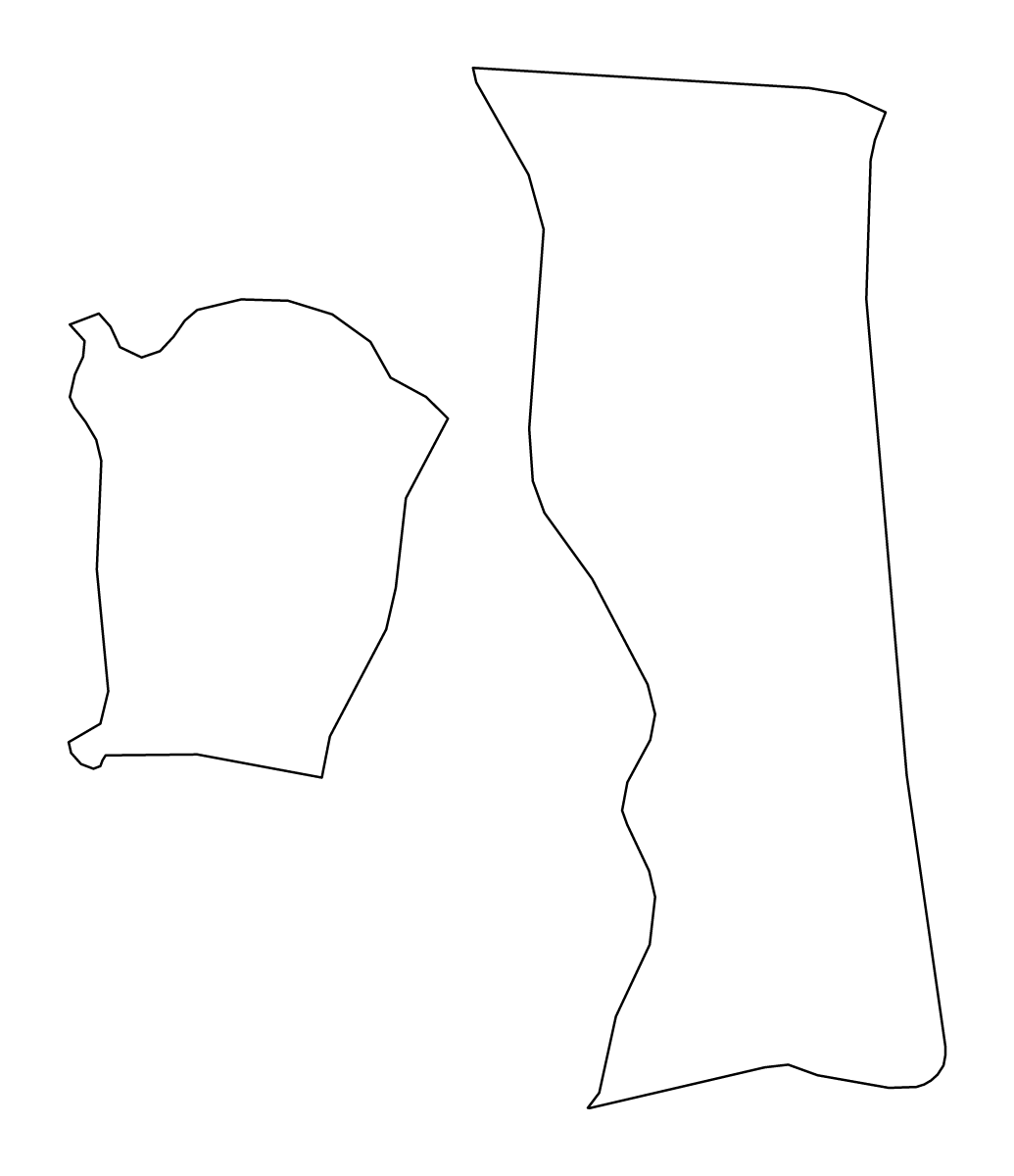 Carte de contour de Penang, Malaysia.