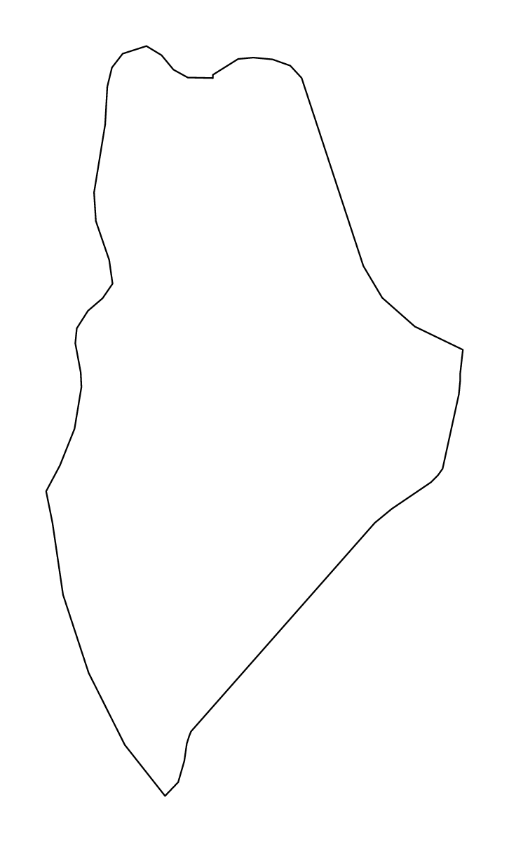 Mapa de contorno de Perlis, Malaysia.