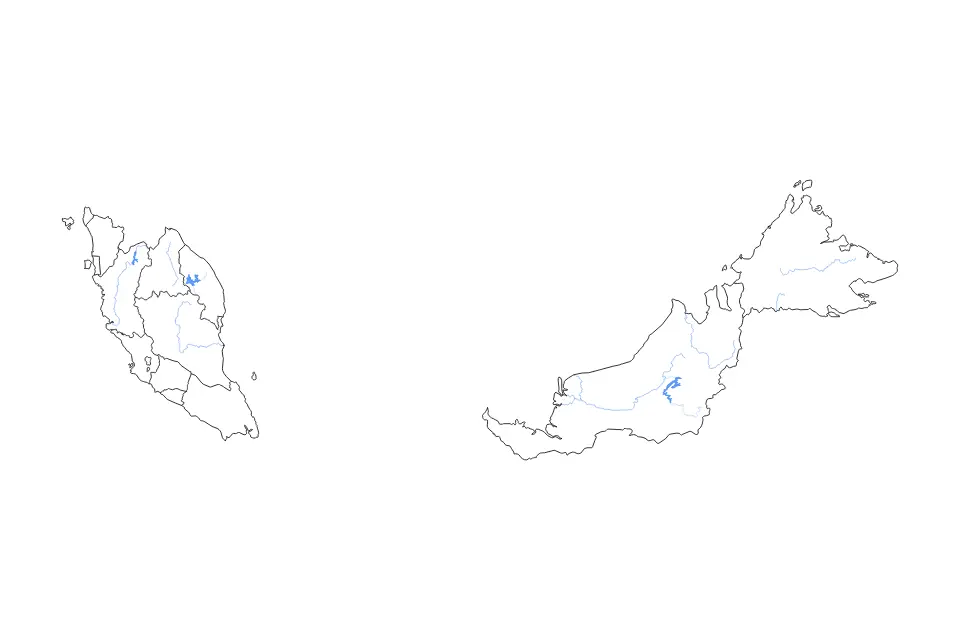 Malaysia outline map preview