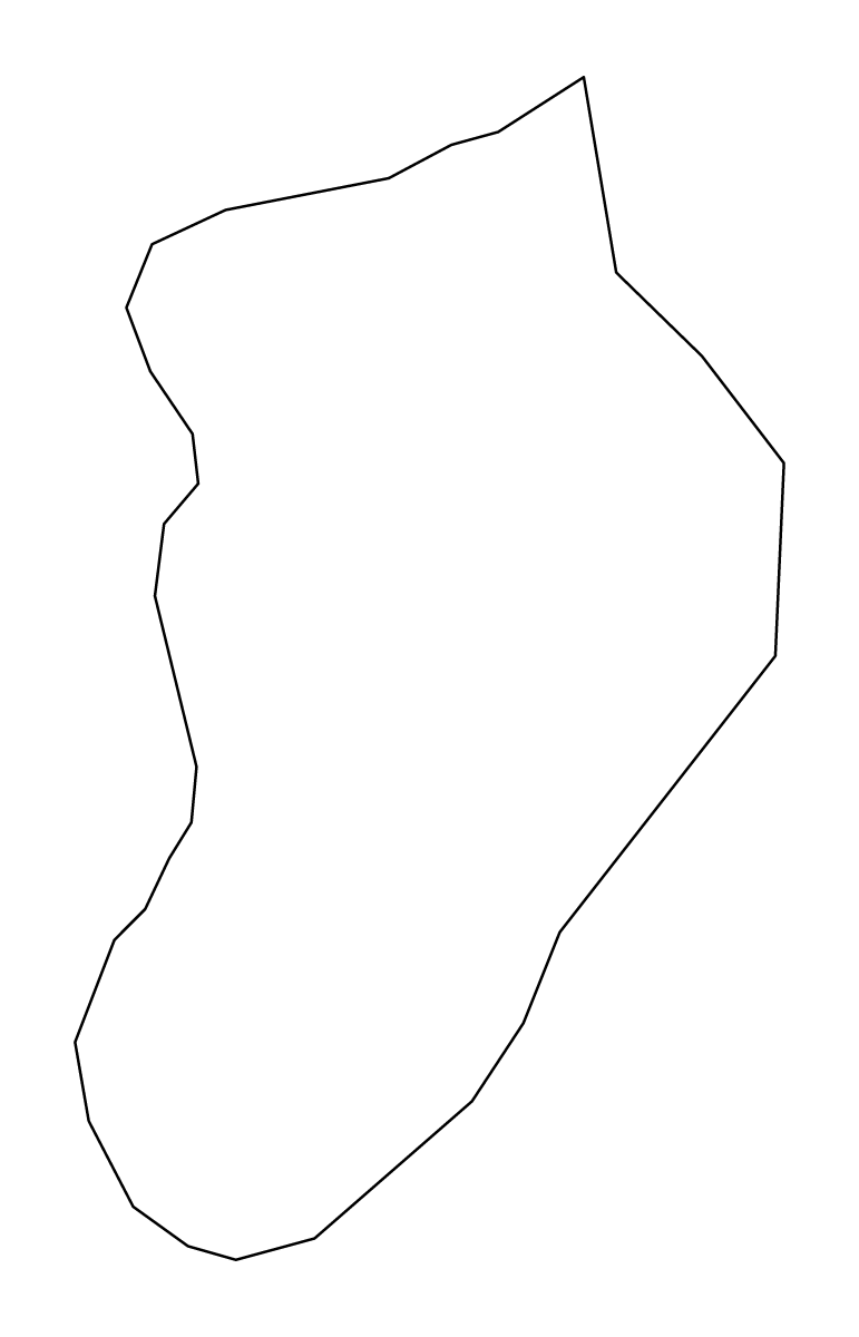 Mapa de contorno de Putrajaya, Malaysia.
