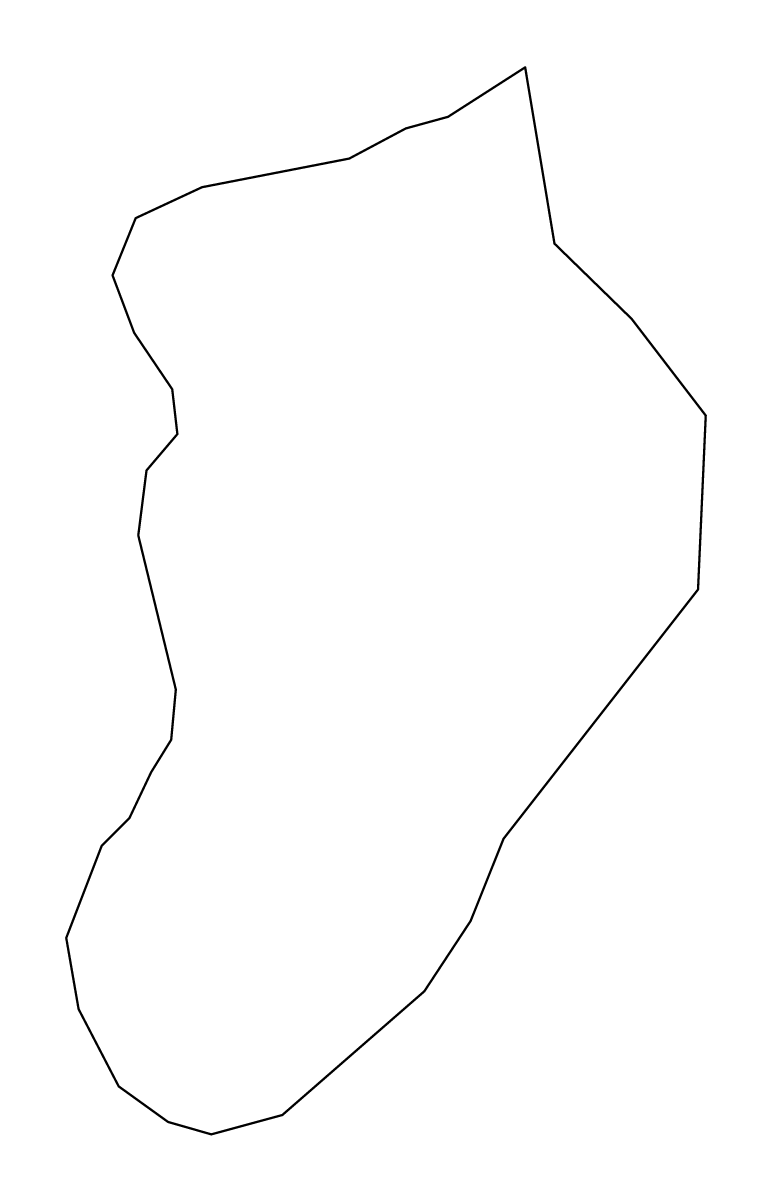 Mapa de contorno de Putrajaya, Malaysia.