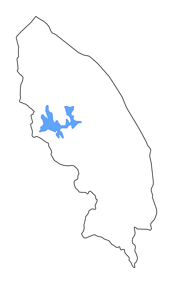 Carte de contour de Terengganu, Malaysia avec lacs et rivières.