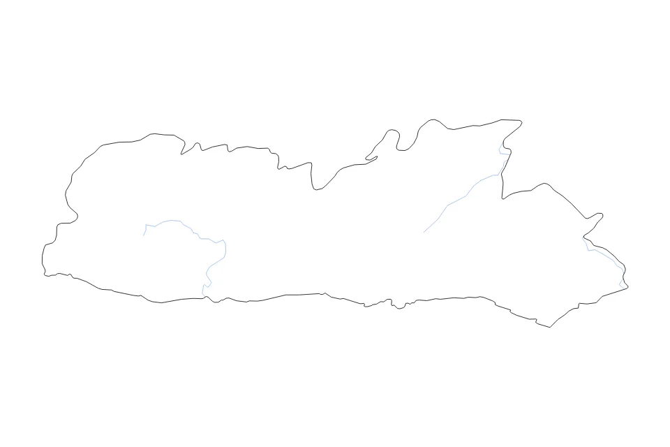 Vista previa del mapa de contorno de Meghalaya