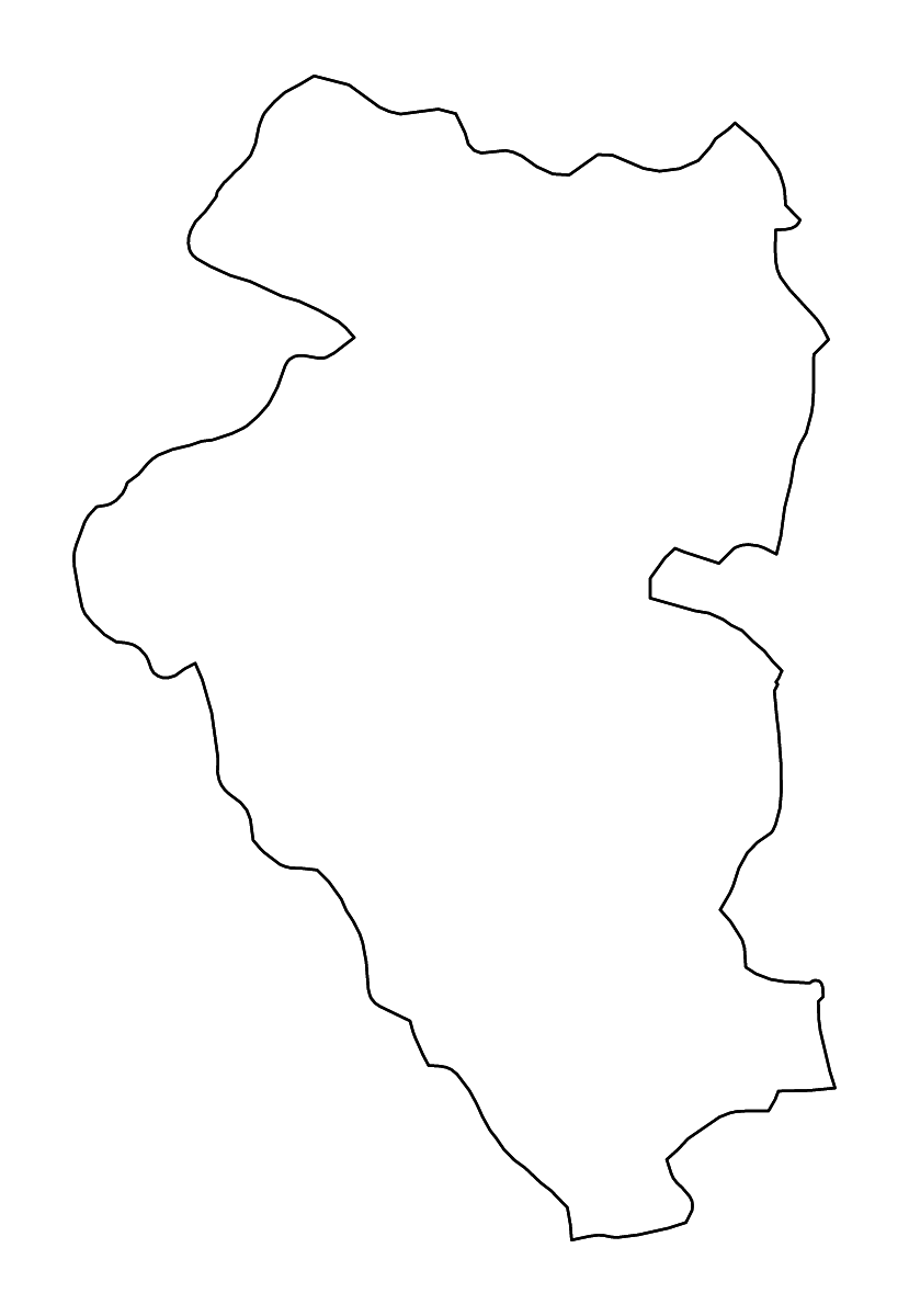 Carte de contour de Bulgan, Mongolia avec rivières.