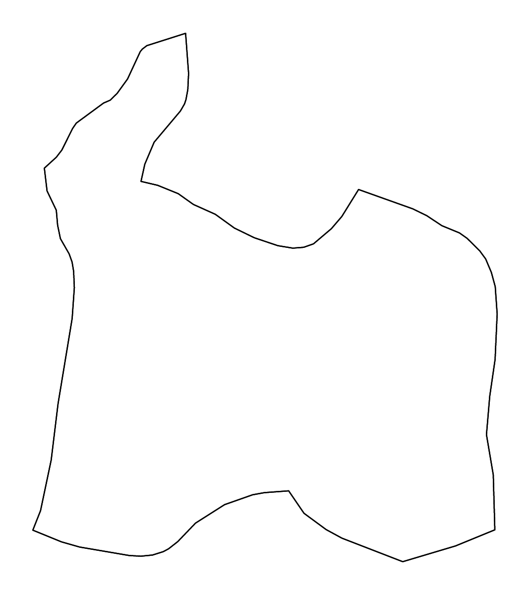 Mapa de contorno de Darkhan-Uul, Mongolia con ríos.