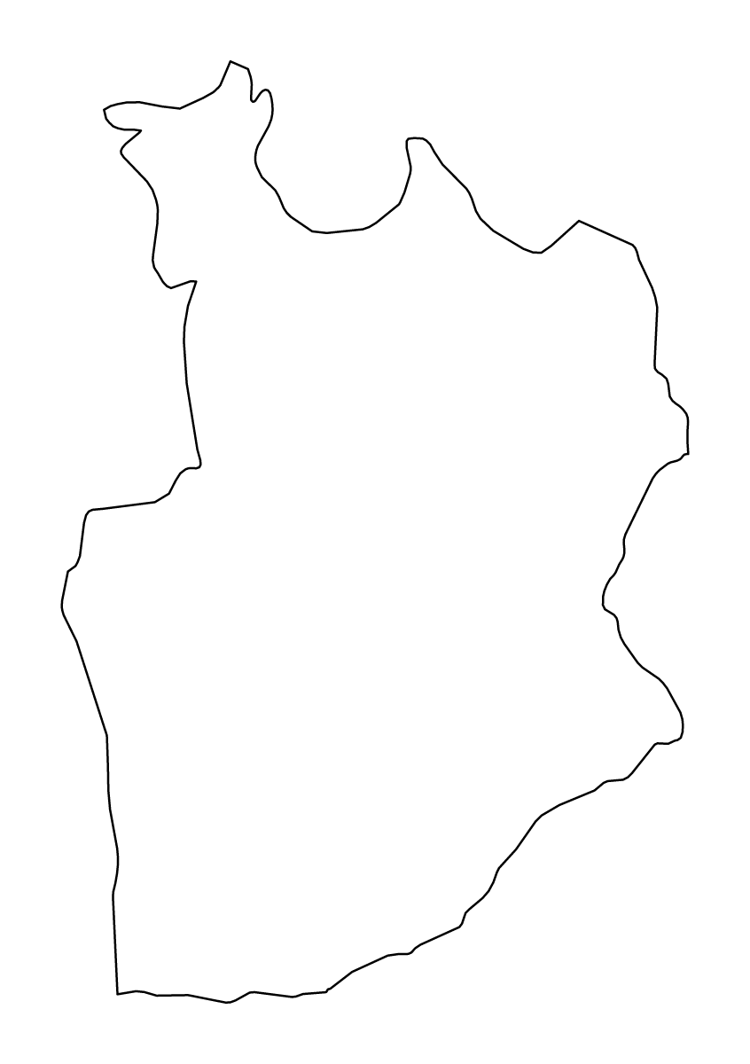 Carte de contour de Dornogovi, Mongolia.