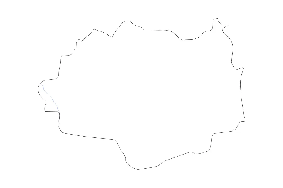 Carte de Dundgovi, Mongolia de type contour et rivières pour Asie, montrant contour et rivières avec des limites nettes.