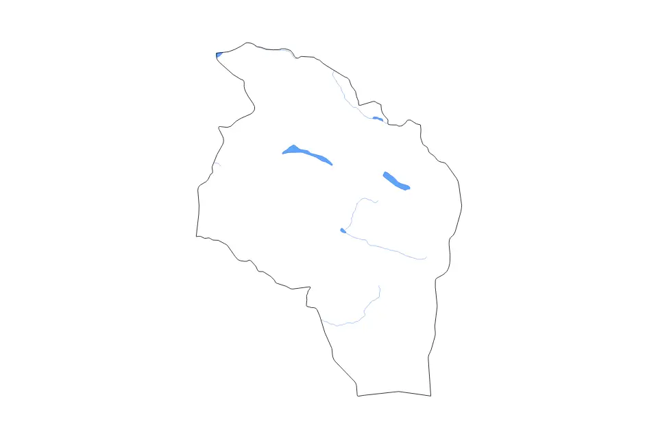 Mapa de Govi-Altai, Mongolia de tipo contorno, lagos y ríos para Asia, con contorno, lagos y ríos con elementos de agua como Dörgön Nuur, Gégéén Nuur y Tsagaan Nuur.