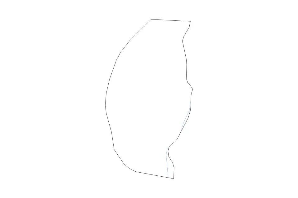 Mapa de Govisümber, Mongolia de tipo contorno y ríos para Asia, con contorno y ríos con límites limpios.