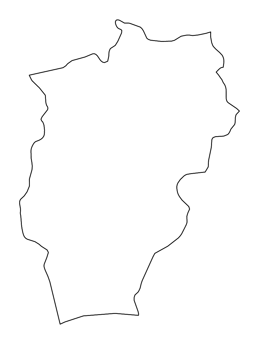 Carte de contour de Övörkhangai, Mongolia avec rivières.