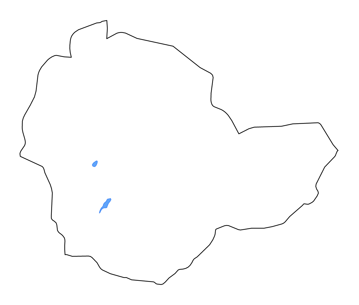 Carte de contour de Sükhbaatar, Mongolia avec lacs et rivières.