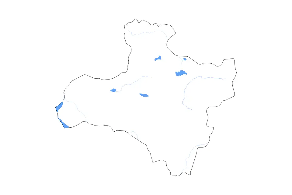 Carte de Zavkhan, Mongolia de type contour, lacs et rivières pour Asie, montrant contour, lacs et rivières avec des éléments hydrographiques comme Har Nuur, Büst Nuur et Oygon Nuur.