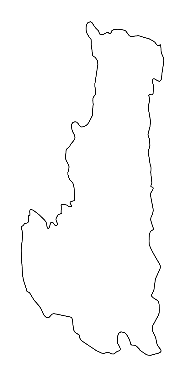 Carte de contour de Chin State, Myanmar avec rivières.