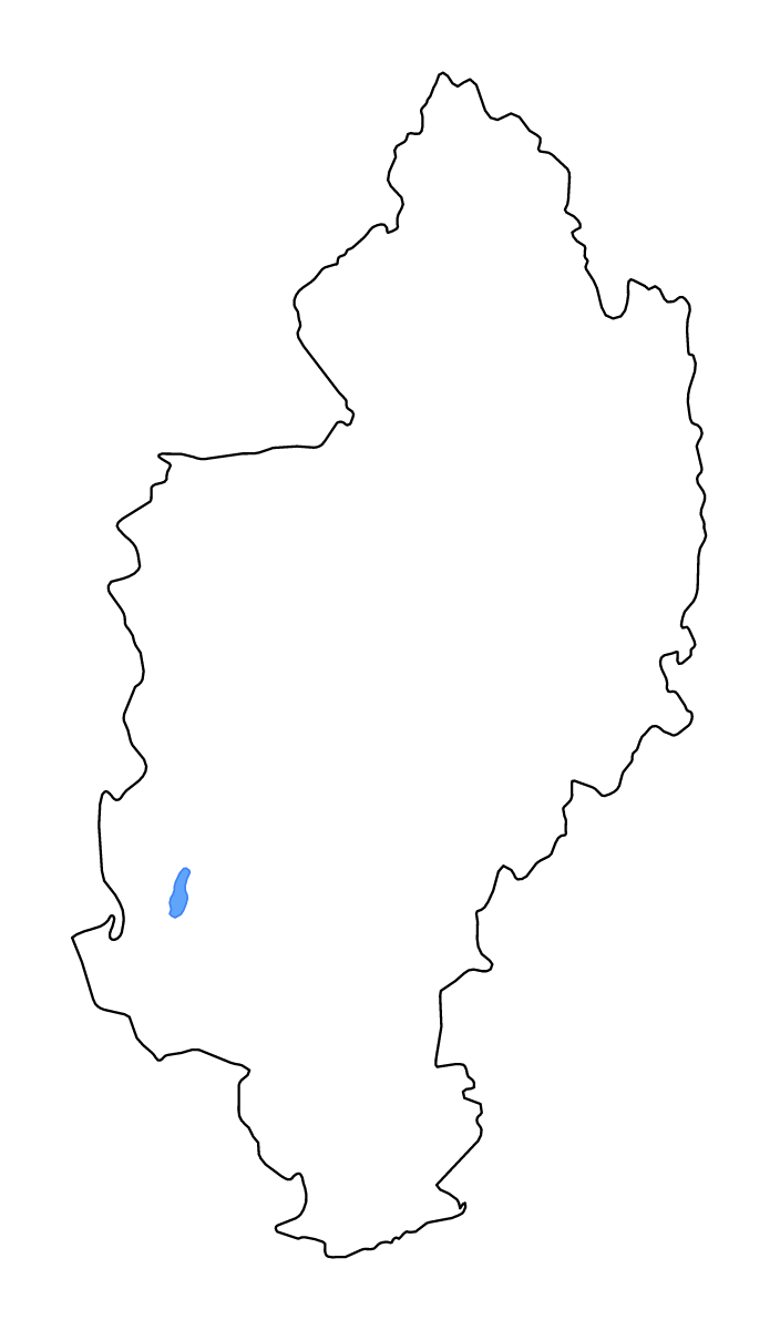 Carte de contour de Kachin State, Myanmar avec lacs et rivières.