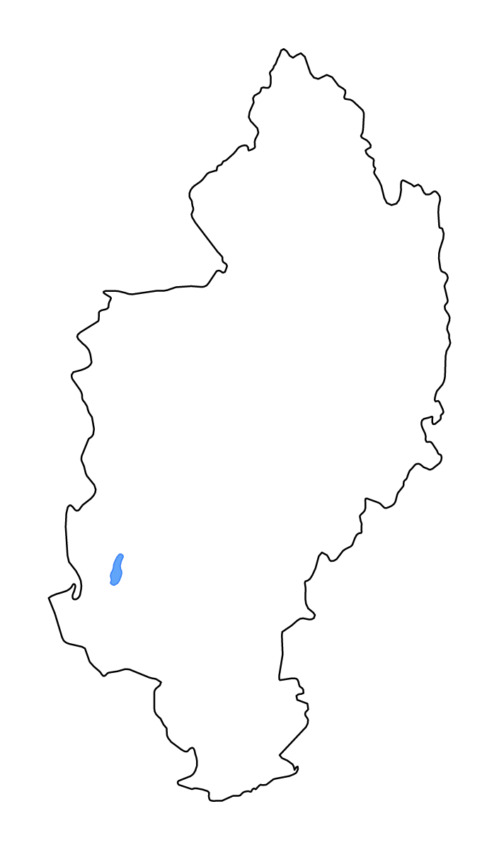 Carte de contour de Kachin State, Myanmar avec lacs et rivières.