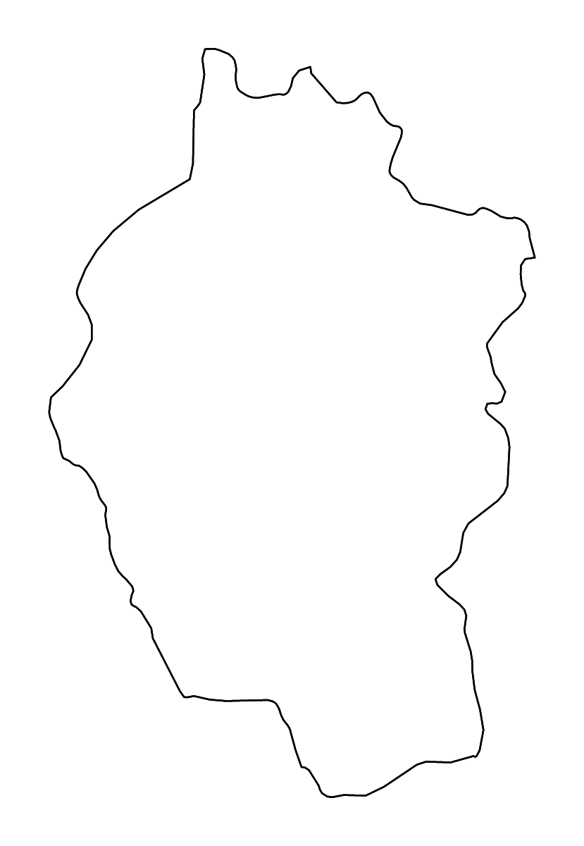 Carte de contour de Kayah State, Myanmar avec rivières.