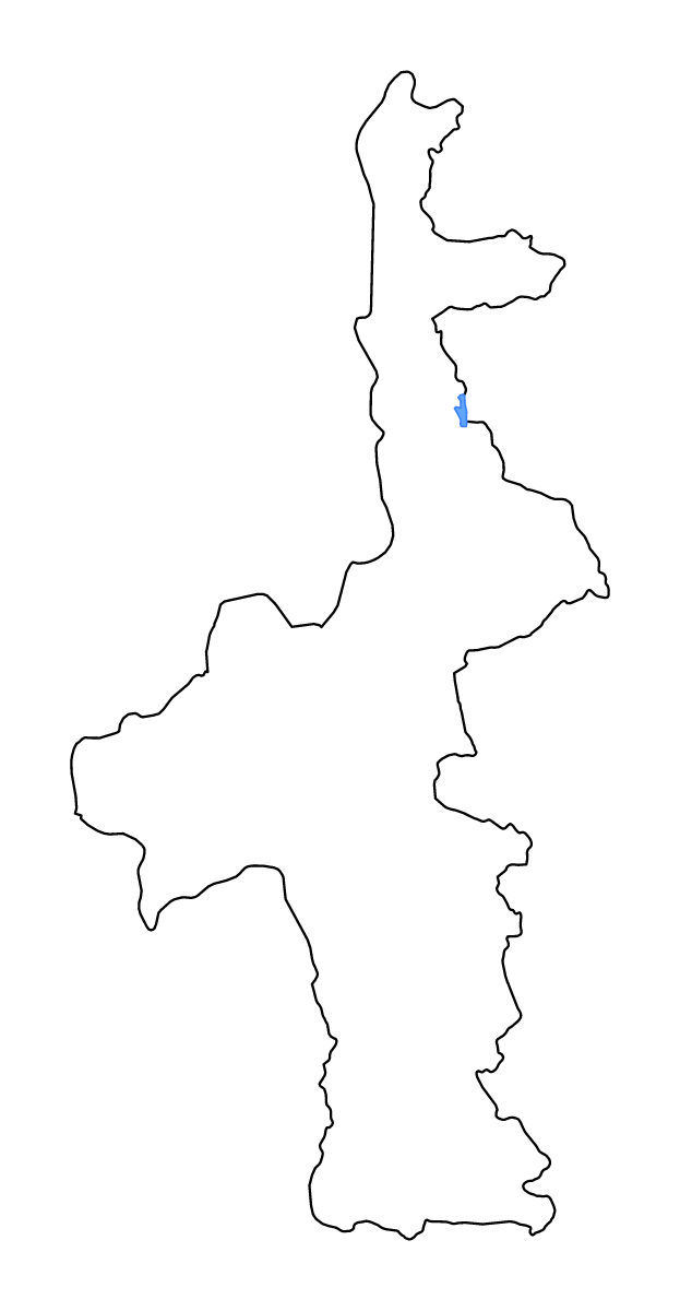 Carte de contour de Mandalay, Myanmar avec lacs et rivières.