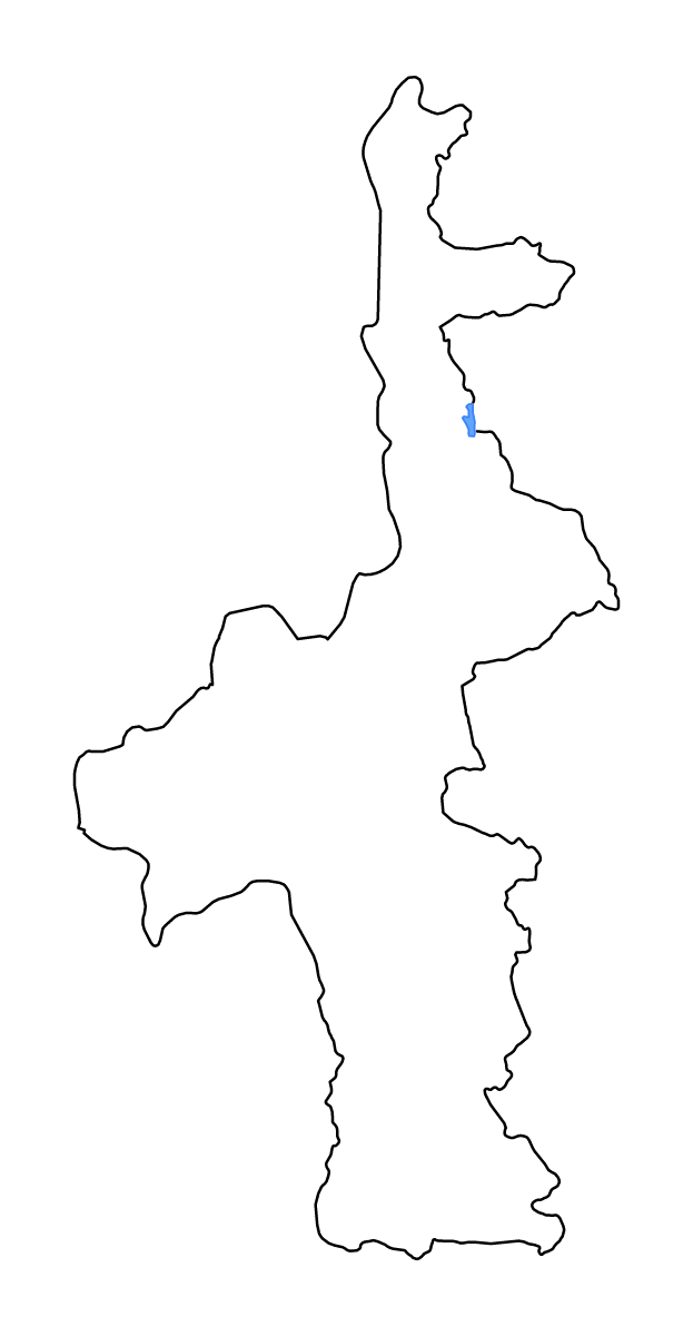 Carte de contour de Mandalay, Myanmar avec lacs et rivières.