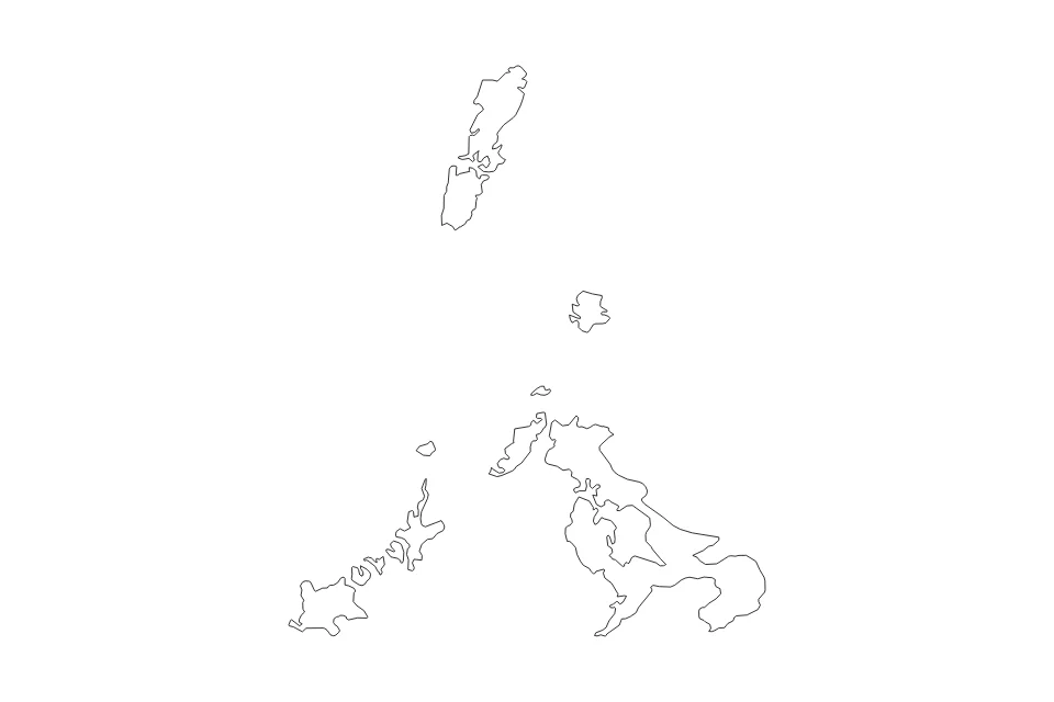 Vista previa del mapa de contorno de Nagasaki