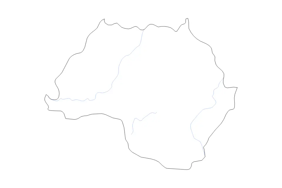 Bagmati Zone outline map preview