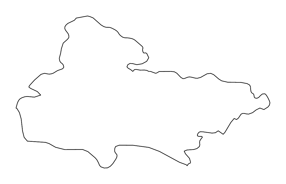 Carte de contour de Lumbini Zone, Nepal avec rivières.